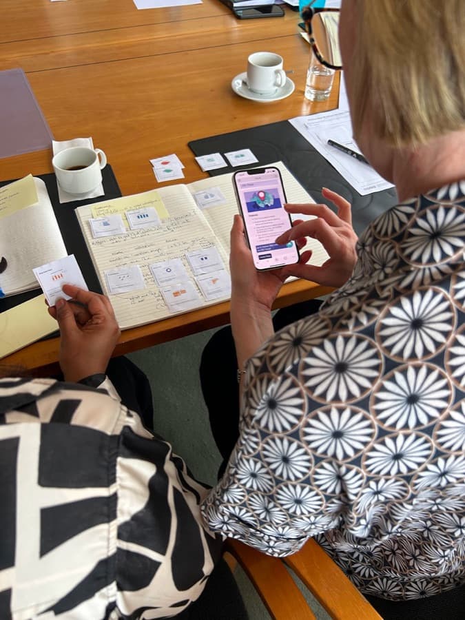 Rapid prototyping during a client Design Sprint.